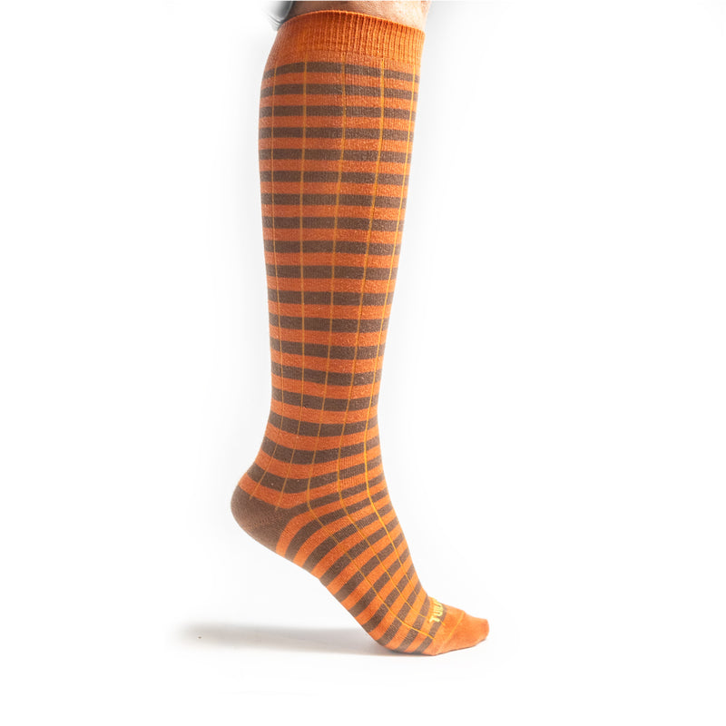 Brown Orange Sock