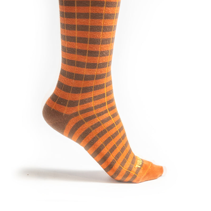 Brown Orange Sock